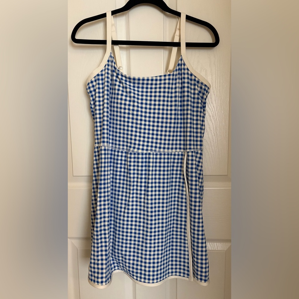 All in Motion Blue and White Checkered Dress